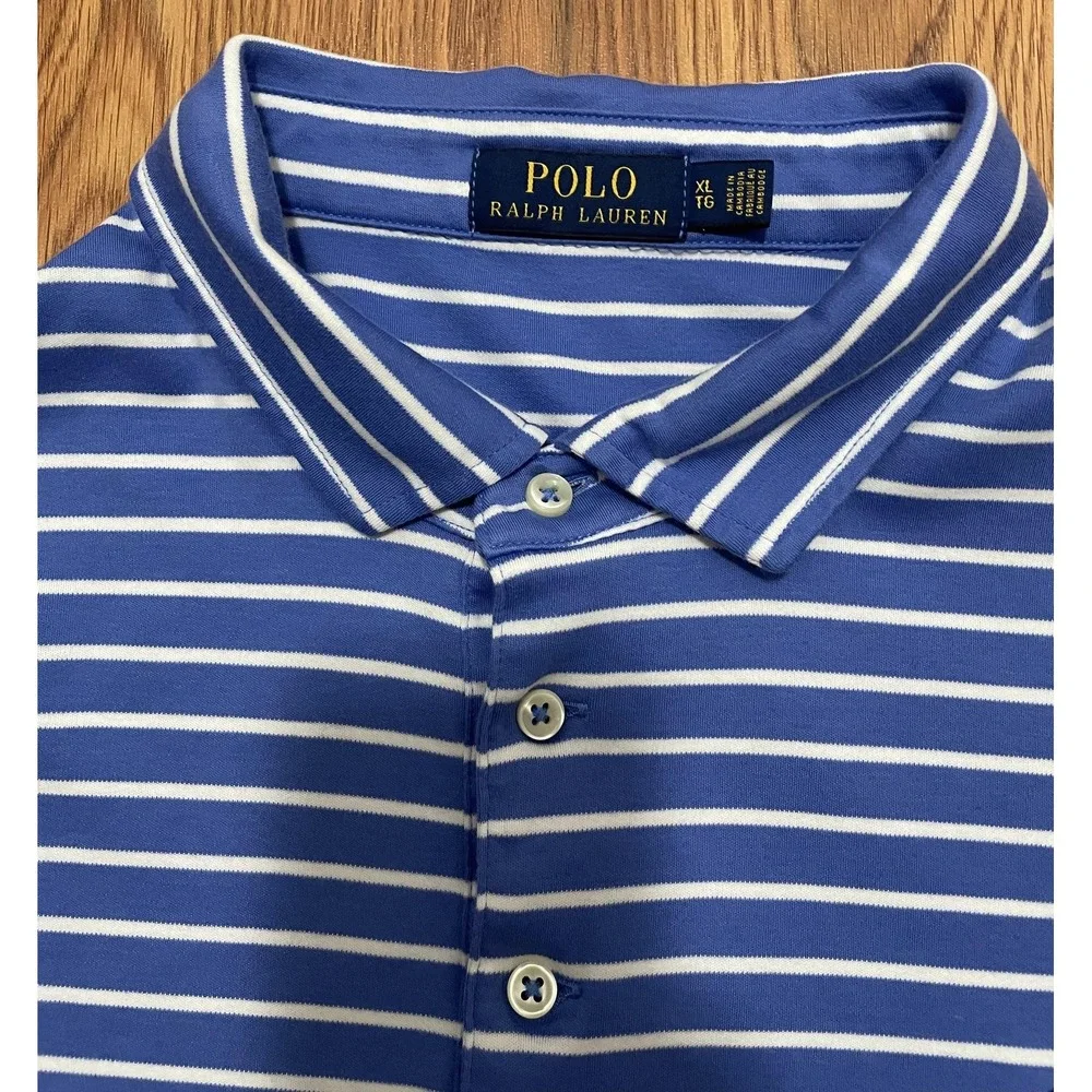 Polo Ralph Lauren Shirt Mens Extra Large Striped Embroidered Pony